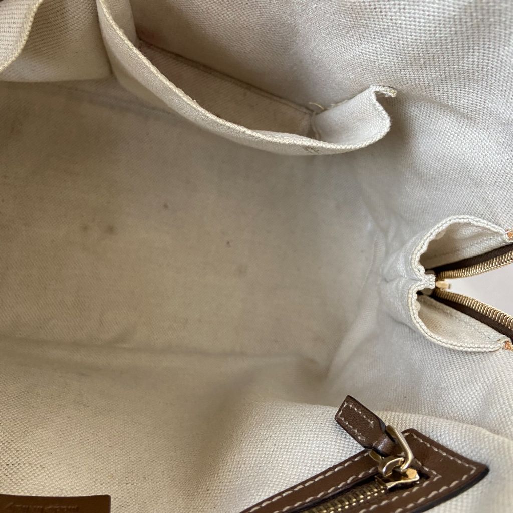 Gucci top handle bag GG coated canvas