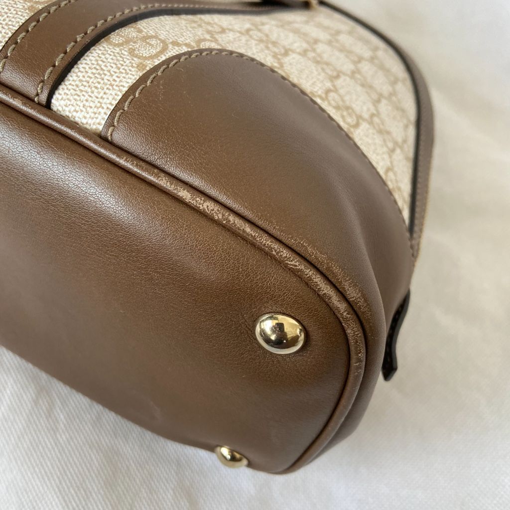 Gucci top handle bag GG coated canvas