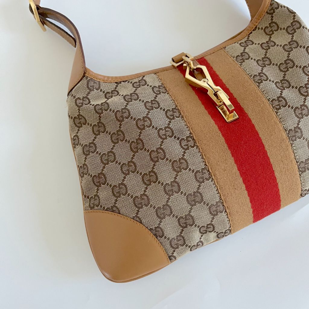 Gucci Web Jackie O Bouvier Hobo GG Bag
