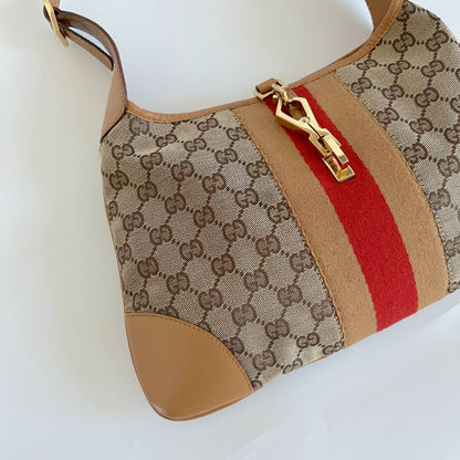 Gucci Web Jackie O Bouvier Hobo GG Bag