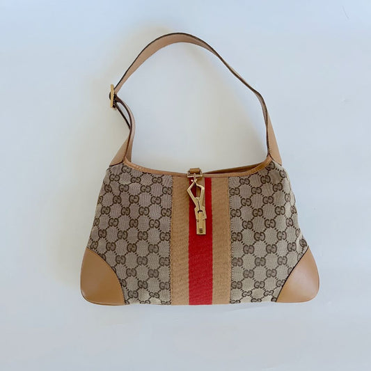 Gucci Web Jackie O Bouvier Hobo GG Bag