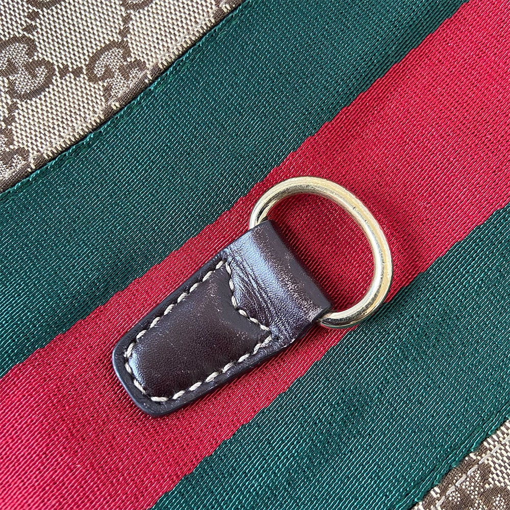 Gucci Web Jackie O Bouvier Hobo GG Canvas Bag