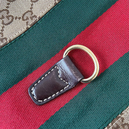 Gucci Web Jackie O Bouvier Hobo GG Canvas Bag