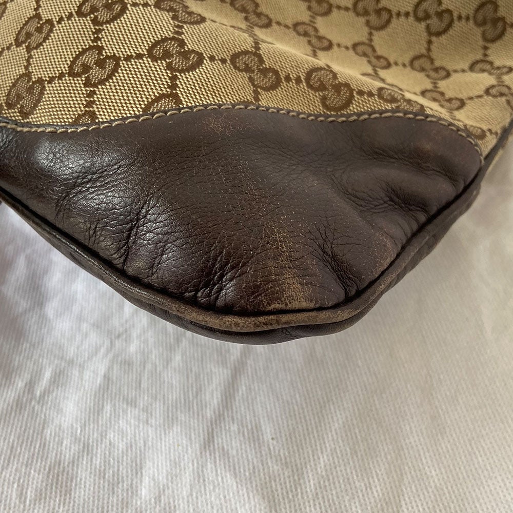 Gucci Web Jackie O Bouvier Hobo GG Canvas Bag