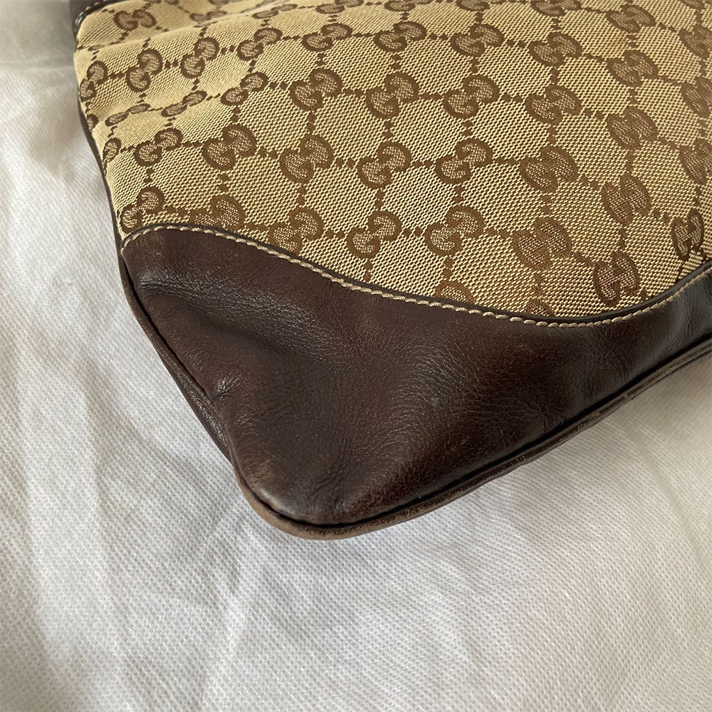 Gucci Web Jackie O Bouvier Hobo GG Canvas Bag