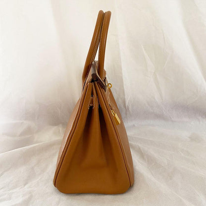 Hermes 30 Gold Birkin Epsom Leather Bag