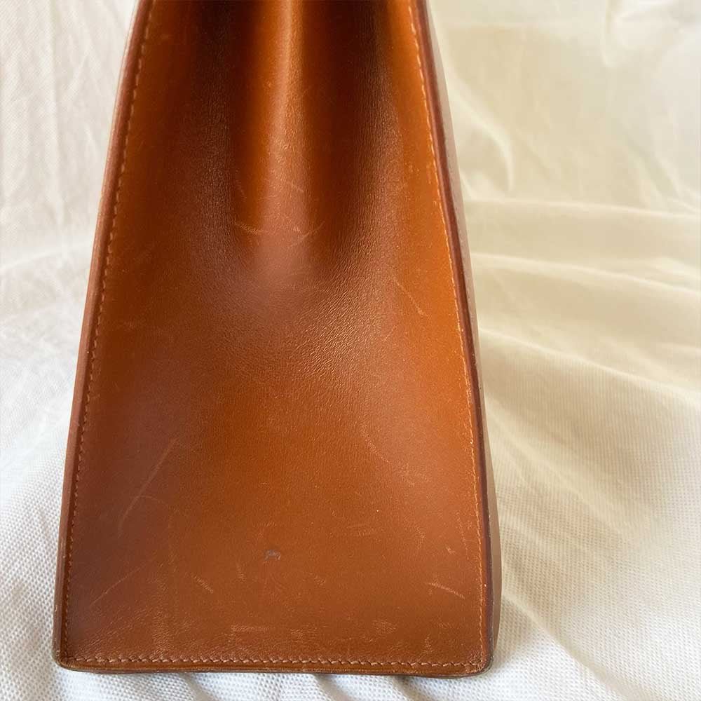 Hermes Brique Box Calf Leather Gold Hardware Kelly Sellier 35 Bag