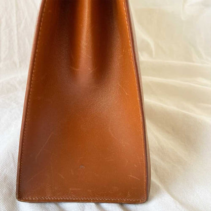 Hermes Brique Box Calf Leather Gold Hardware Kelly Sellier 35 Bag