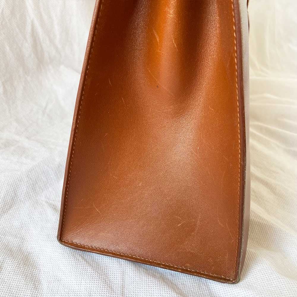 Hermes Brique Box Calf Leather Gold Hardware Kelly Sellier 35 Bag