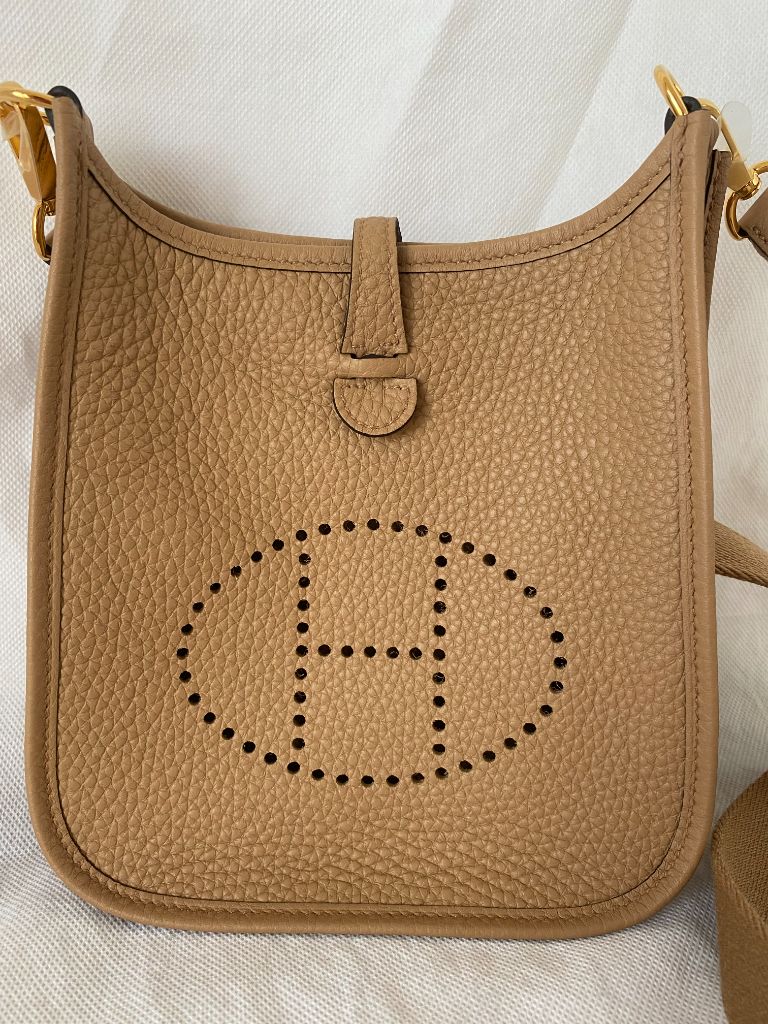 Hermes Clemence Leather Evelyne Crossbody Bag