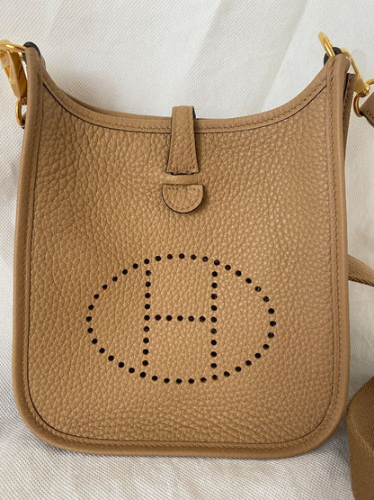 Hermes Clemence Leather Evelyne Crossbody Bag