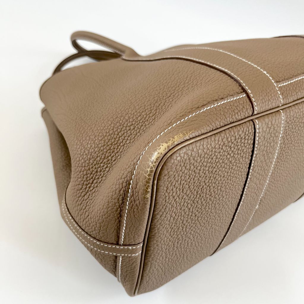 Hermes Etoupe Negonda Garden Party 36 PHW Bag