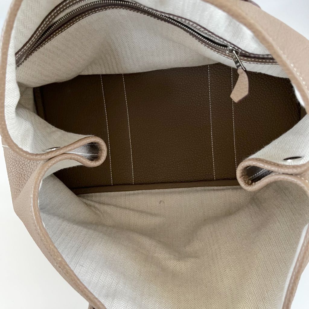 Hermes Etoupe Negonda Garden Party 36 PHW Bag