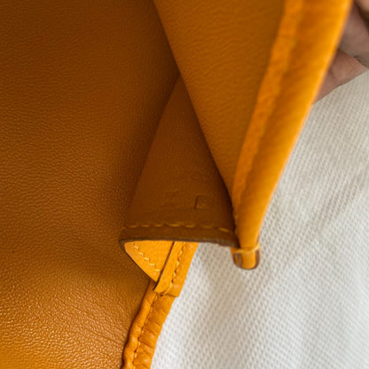 Hermes  Jaune Epsom Leather Elan Jige 29 Clutch
