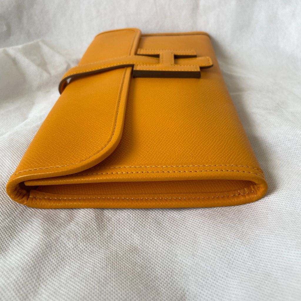 Hermes  Jaune Epsom Leather Elan Jige 29 Clutch