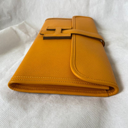Hermes  Jaune Epsom Leather Elan Jige 29 Clutch