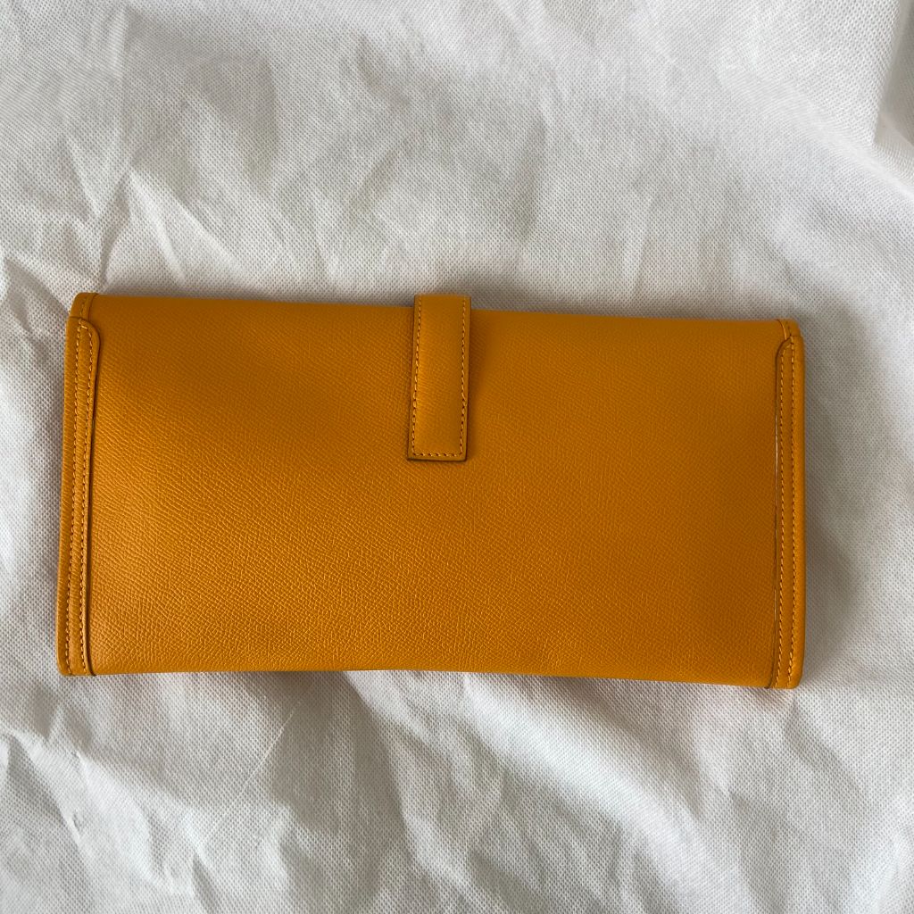 Hermes  Jaune Epsom Leather Elan Jige 29 Clutch