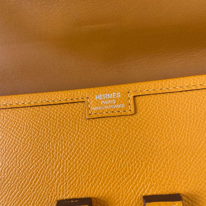 Hermes  Jaune Epsom Leather Elan Jige 29 Clutch