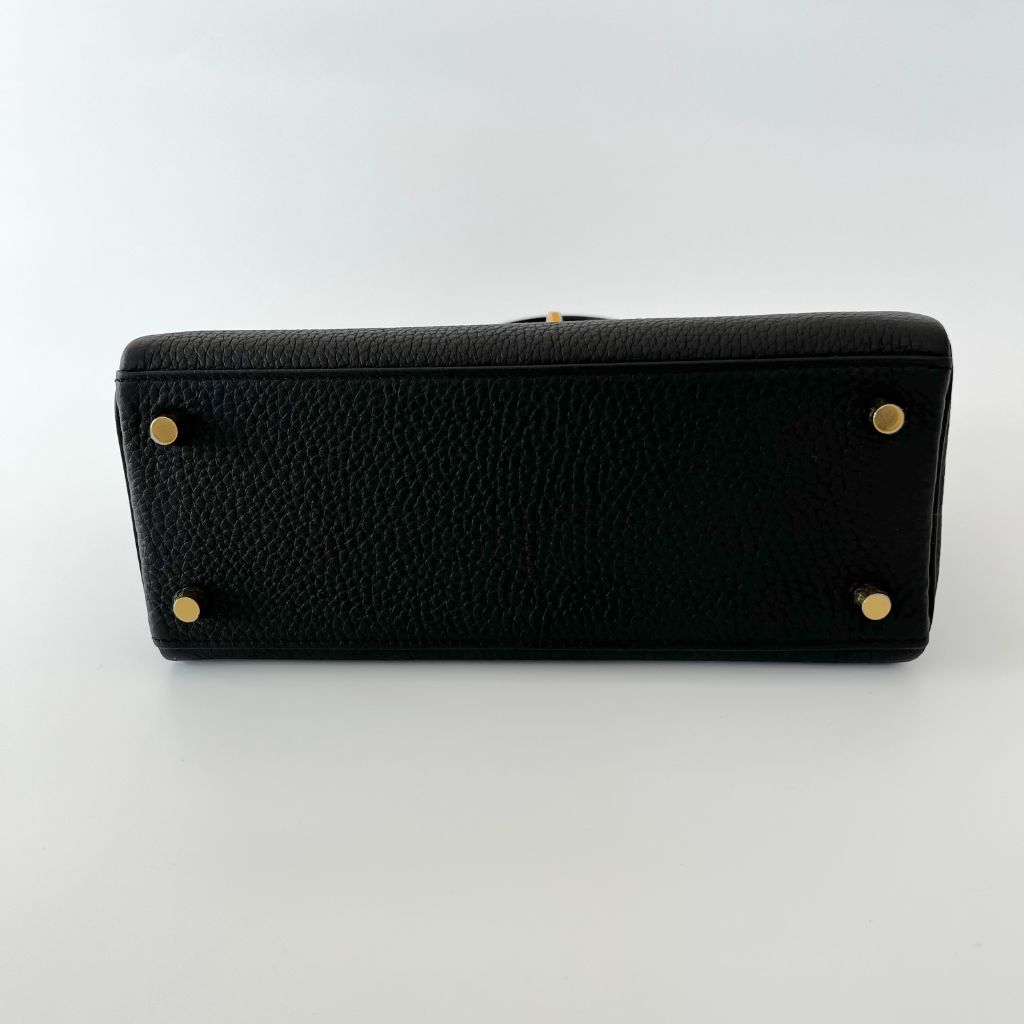 Hermès Kelly 25 Black Togo Leather Bag