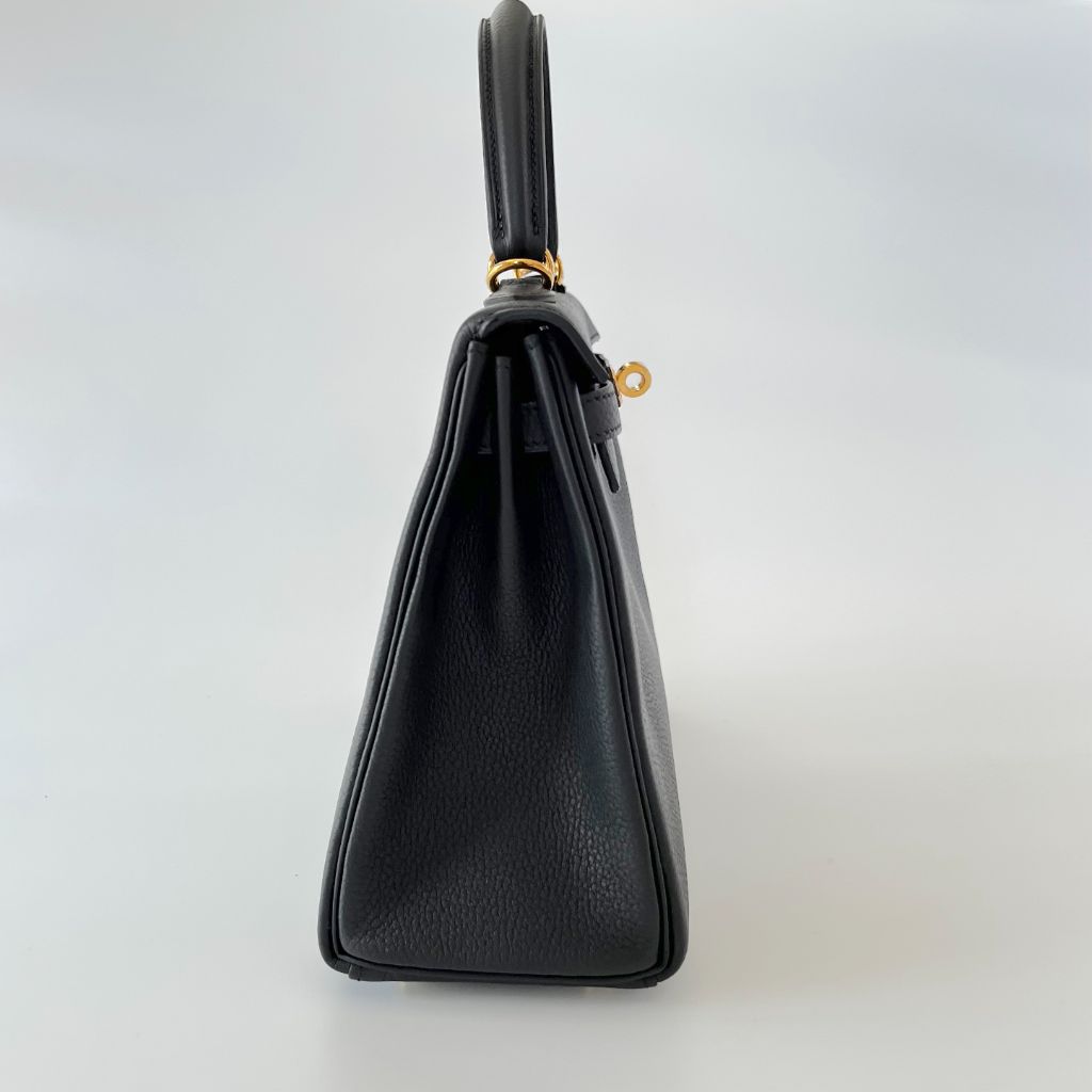 Hermès Kelly 25 Black Togo Leather Bag