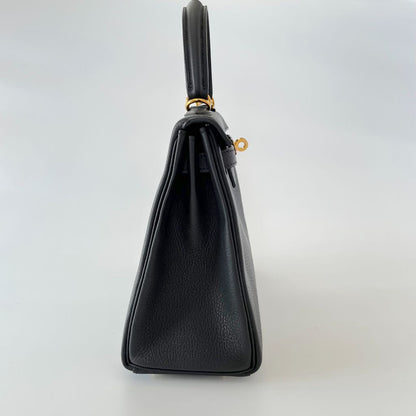 Hermès Kelly 25 Black Togo Leather Bag