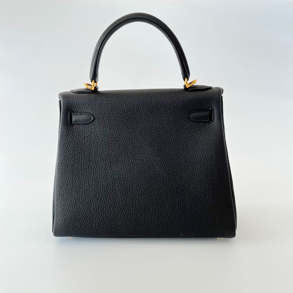 Hermès Kelly 25 Black Togo Leather Bag