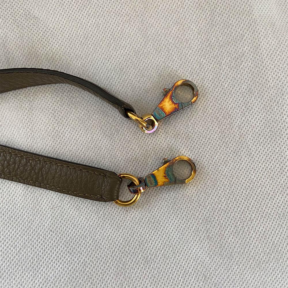 Hermès Kelly 35 Etain Togo Leather Handbag