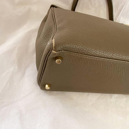 Hermès Kelly 35 Etain Togo Leather Handbag