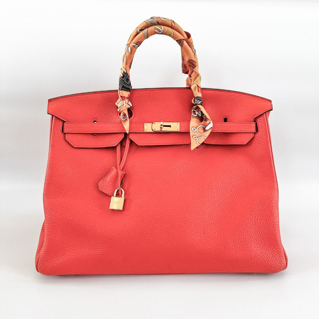 Hermès Orange Togo Leather with Gold Hardware Birkin 40 Bag