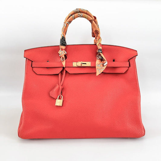 Hermès Orange Togo Leather with Gold Hardware Birkin 40 Bag