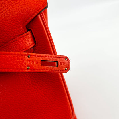 Hermès Orange Togo Leather with Gold Hardware Birkin 40 Bag