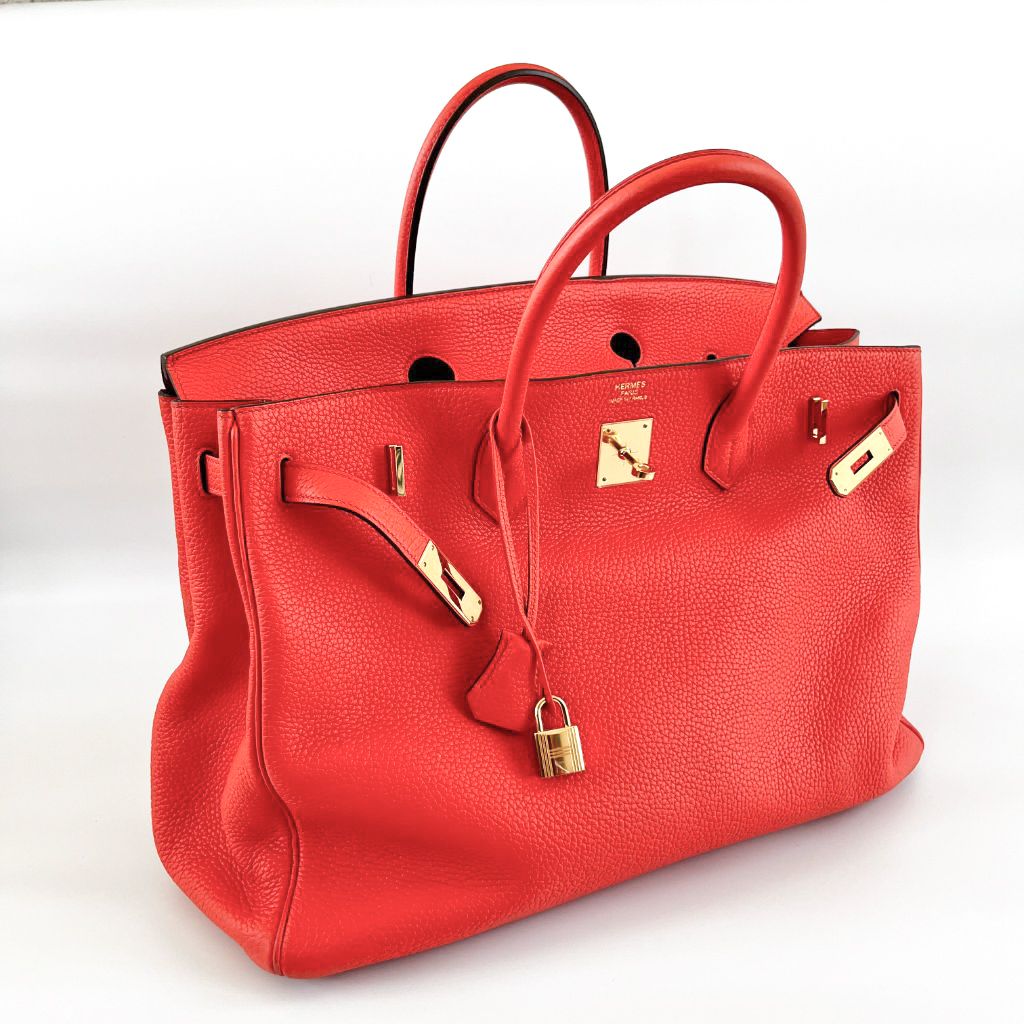 Hermès Orange Togo Leather with Gold Hardware Birkin 40 Bag