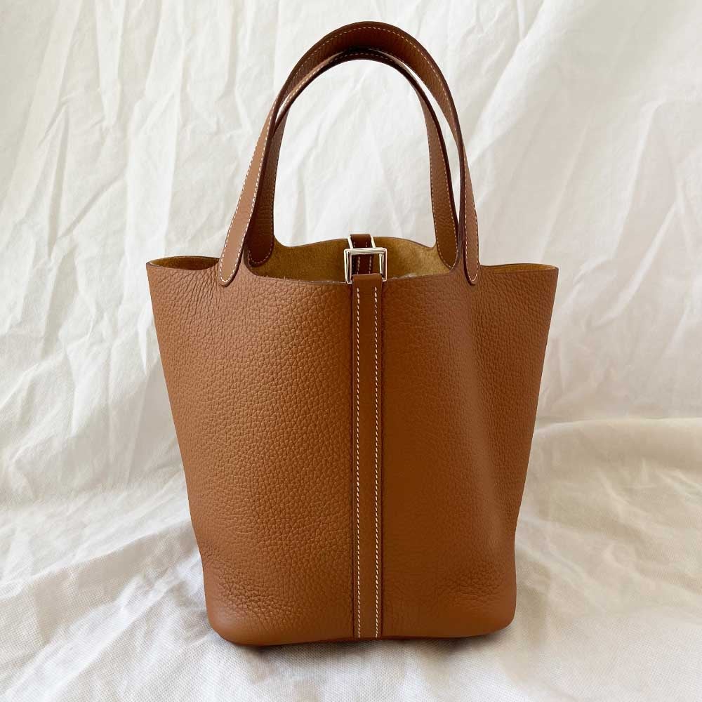 Hermès Picotin Lock 22 Gold Taurillon Clemence PHW