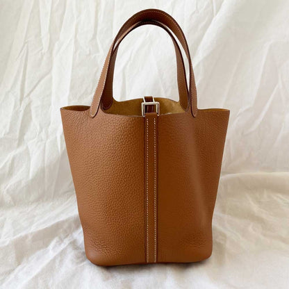 Hermès Picotin Lock 22 Gold Taurillon Clemence PHW