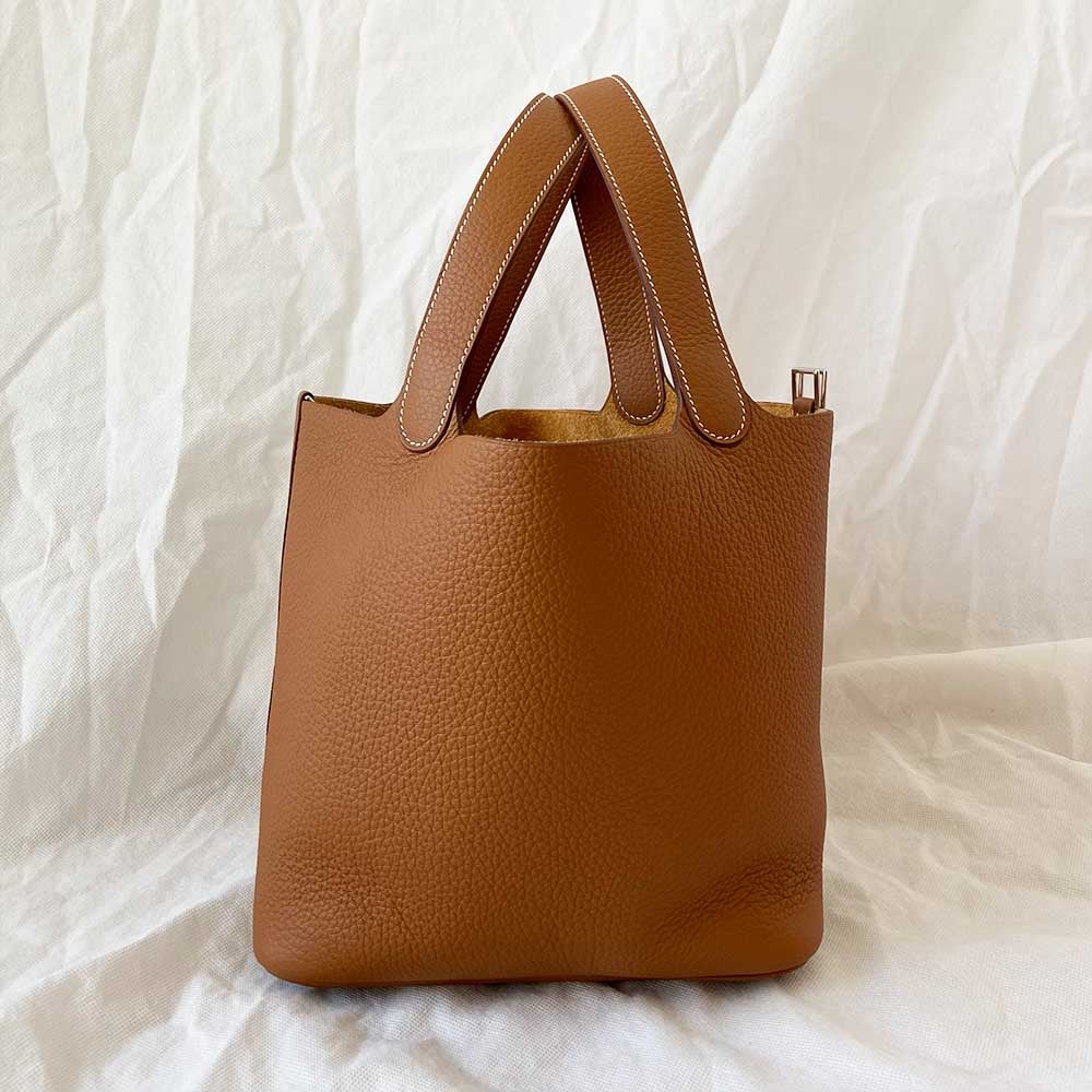 Hermès Picotin Lock 22 Gold Taurillon Clemence PHW