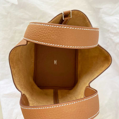 Hermès Picotin Lock 22 Gold Taurillon Clemence PHW