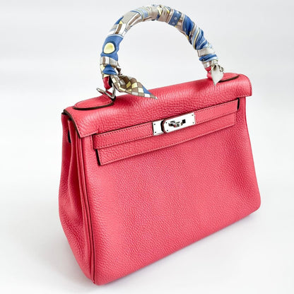 Hermes Rose Lipstick Togo Leather Kelly Retourne 28 Bag
