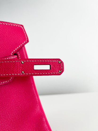 Hermes Rose Tyrien Epsom Leather Birkin 30 Bag