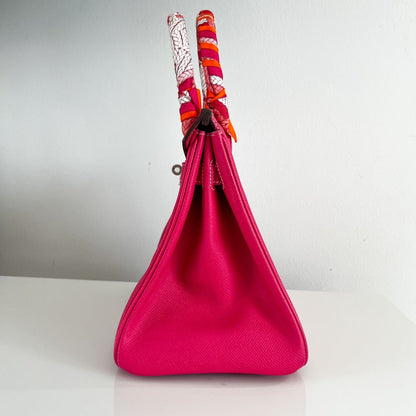 Hermes Rose Tyrien Epsom Leather Birkin 30 Bag