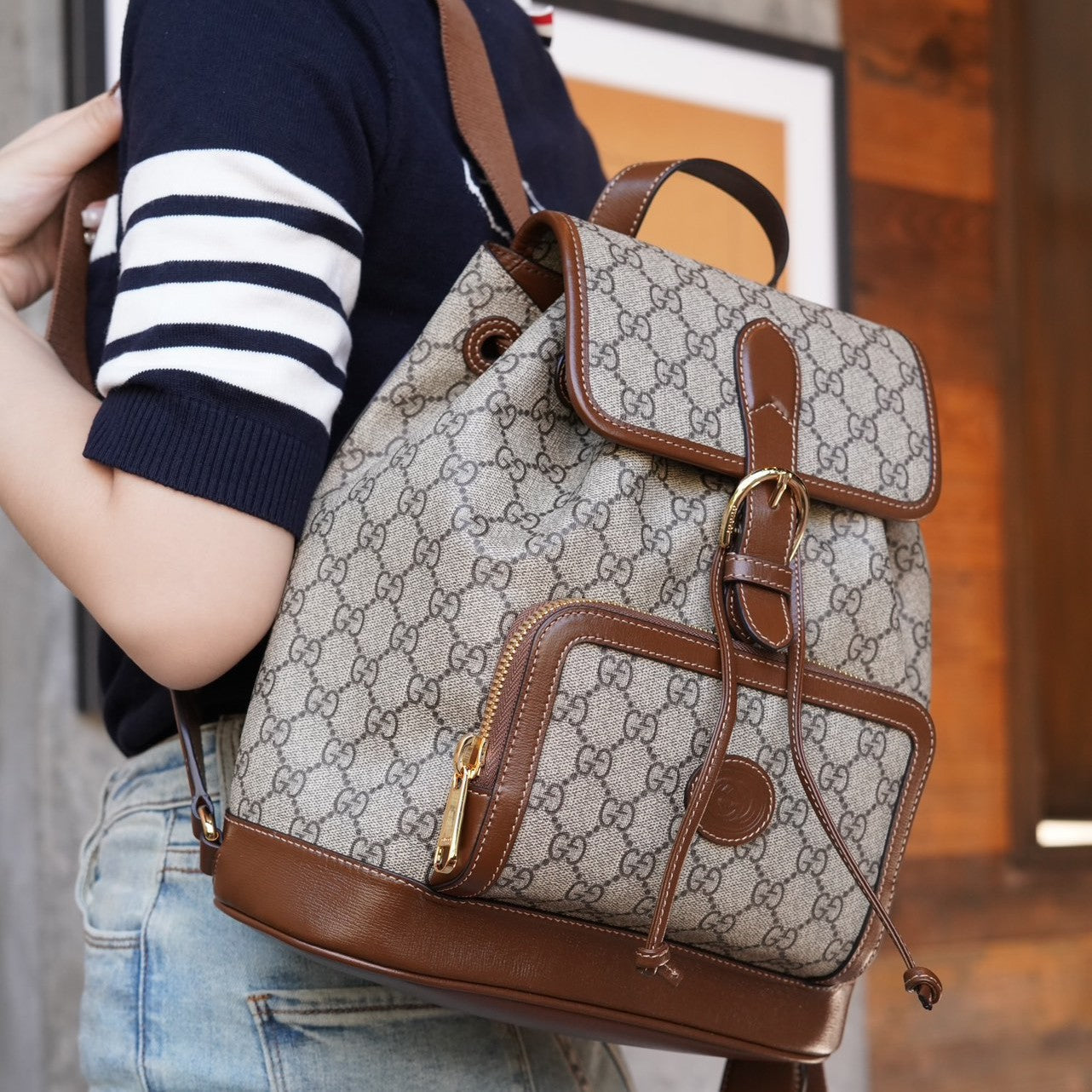 G ucci Retro series backpacks