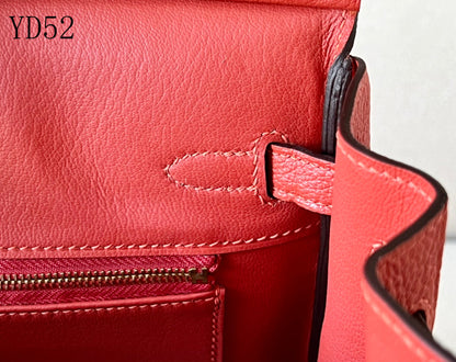 H BIRKIN TOGO 25 RED GOLD HARDWARE 25CM