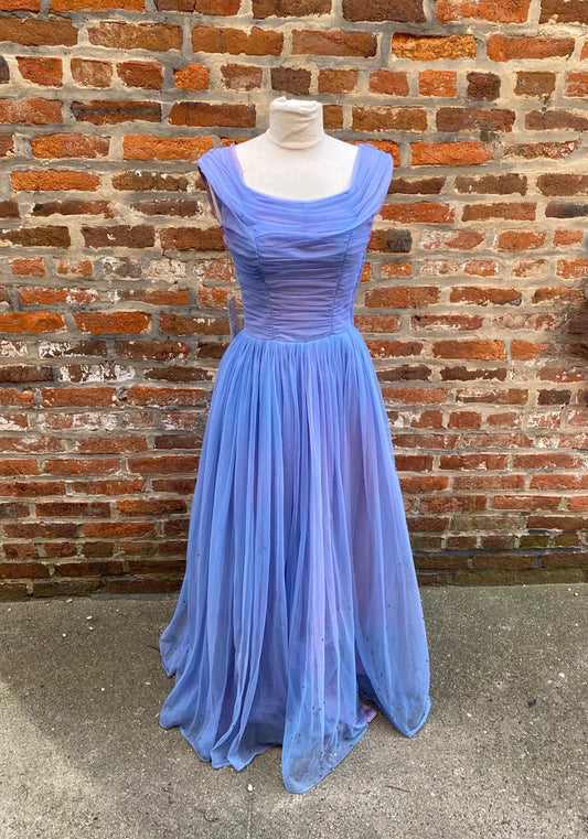 Purple Shiny Vintage Fashion Elegant Exquisite Beading Long Tulle Prom Gown Evening Gown Party Dress gh3412