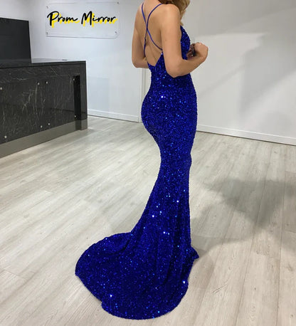 Royal Blue Bodycon Mermaid Prom Dresses