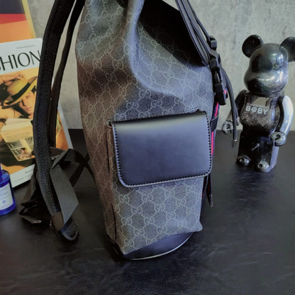 GUCCI GG BLACK BACKPACK