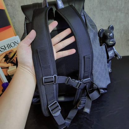 GUCCI GG BLACK BACKPACK