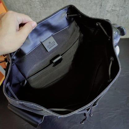 GUCCI GG BLACK BACKPACK