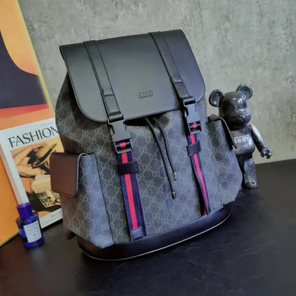 GUCCI GG BLACK BACKPACK