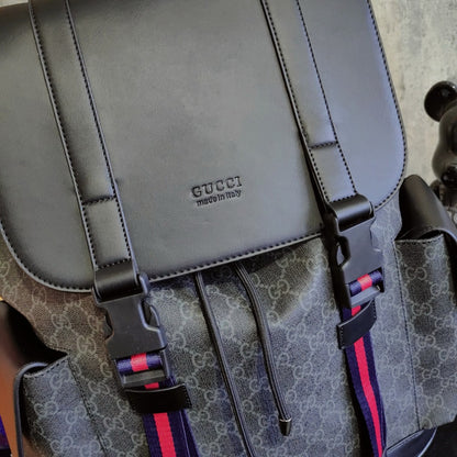 GUCCI GG BLACK BACKPACK