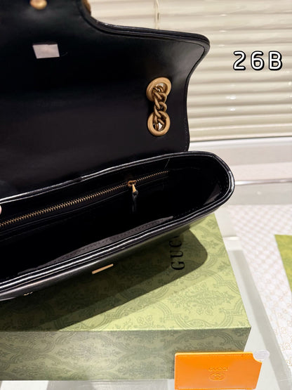 GUCCI MARMONT SMALL SHOULDER BAG BLACK