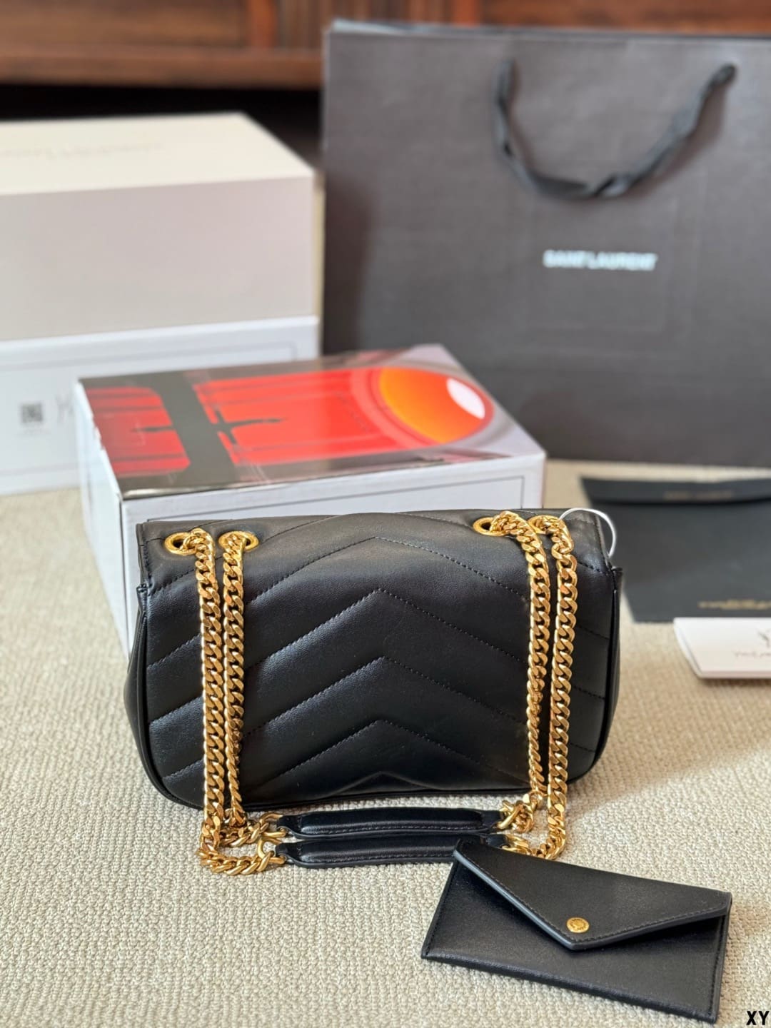 Saint Laurent LOULOU small in MATELASSÉ lambskin